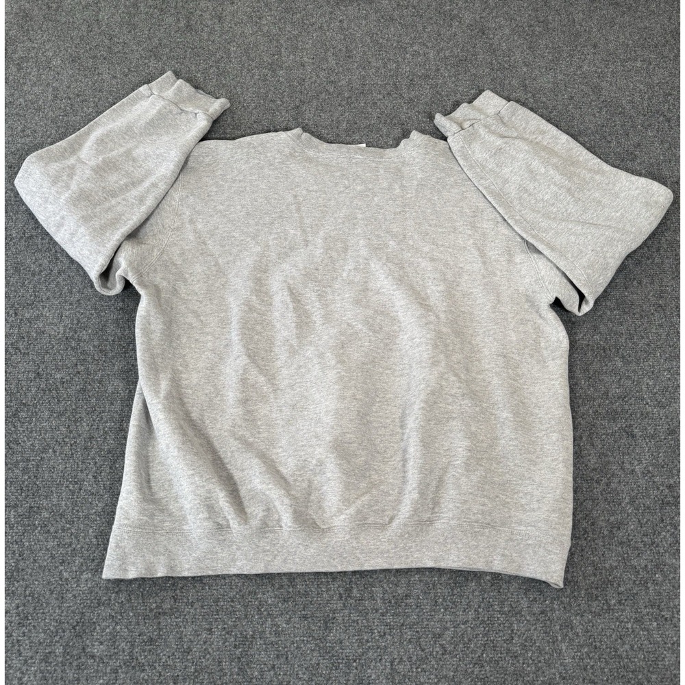 Vintage 90s Nike Swoosh Sweatshirt Mens L Gray Embroidered Logo Crew White Label - Picture 9 of 9